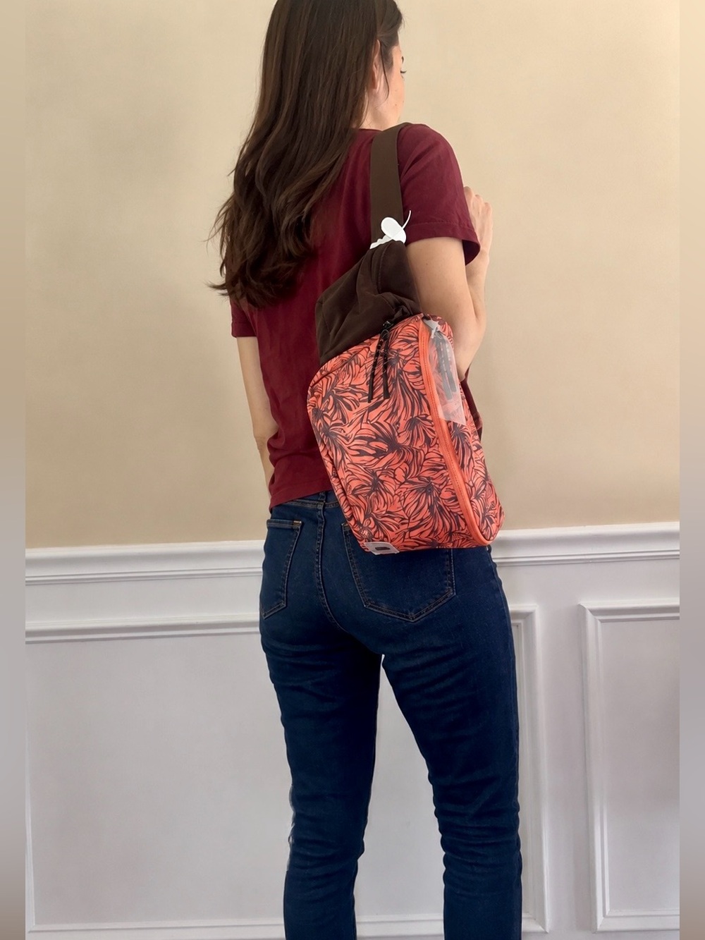 Free People Movement Brown and orange Floral Happy Packer Sling Bag - Picture 4 of 13